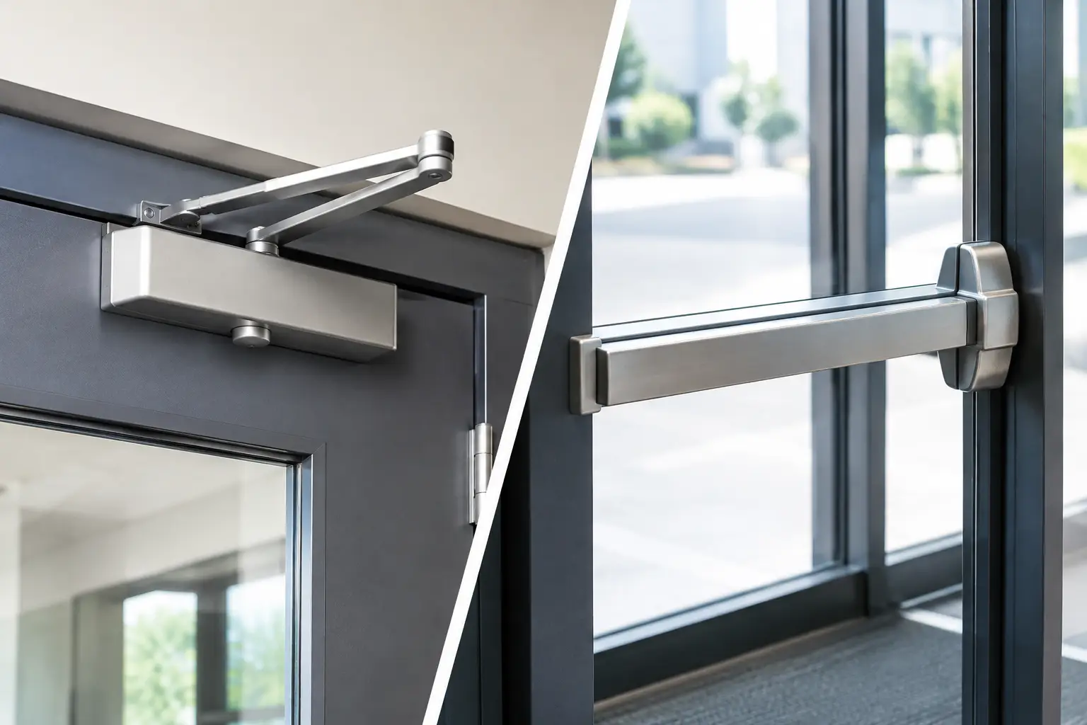 Door Closer Versus Panic Bar for Commercial Doors